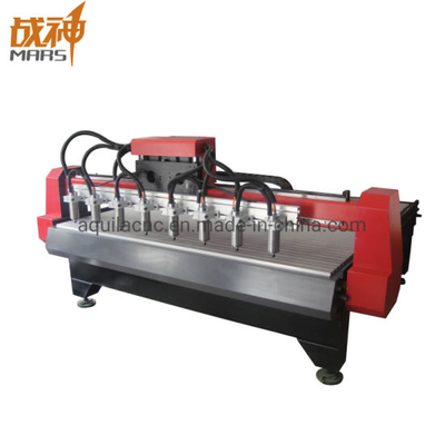 Máquina de enrutador CNC de madera Zs2018 China Mechinery con 8 husillos de refrigeración por aire
